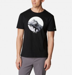 Black Columbia Path Lake™ II Graphic Men T Shirts | 11661327