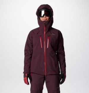Burgundy Columbia Platinum Peak™ II 3L Waterproof Ski Shell Women Jackets | 81942261