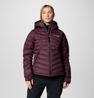 Burgundy Columbia Roaring Fork™ II Waterproof Down Ski Women Jackets | 18532044