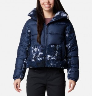 Navy Columbia Leadbetter Point™ II Sherpa Printed Women Puffer Jacket | 33151963